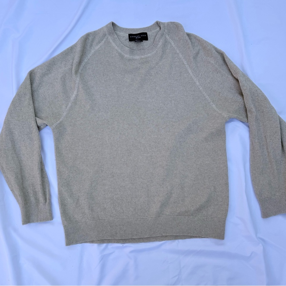 August Silk Men's Heather Gray Crewneck Sweater